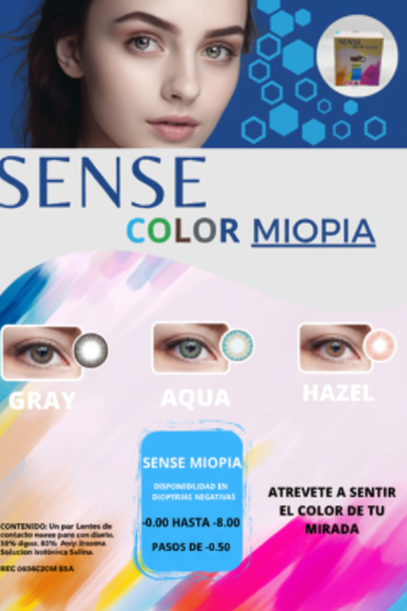 Lentes De Contacto De Color con graduación 1 par anual para miopia